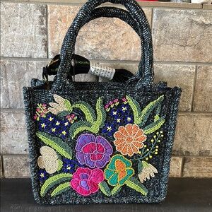 NWT American and Beyond Floral Embroidered Women Bag